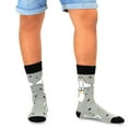 thumbnail image 5 of Teehee Socks Fun Cotton Crew Socks Men's Skeleton & Stripes, Multi-Color (5 Pack), 5 of 6