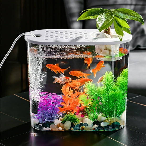 Organizadores y almacenamiento de armarios, organización y almacenamiento, contenedores de almacenamiento, pecera para peces de colores, acuario de plástico, decoración del hogar, pecera transparente
