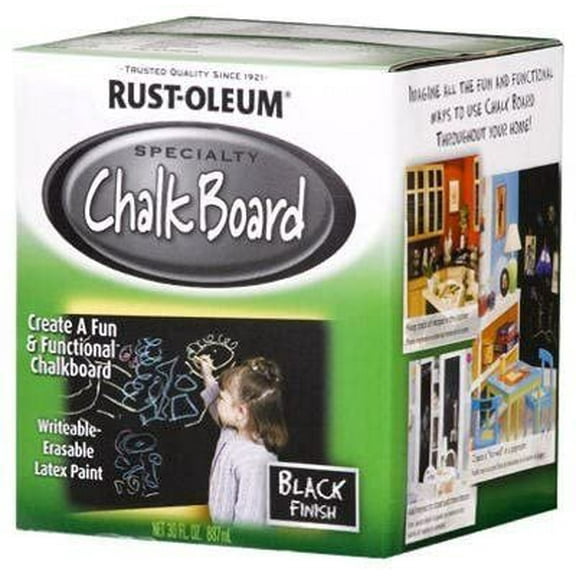 Rustoleum 206540 1 Quart Black Chalk Board Paint