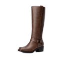 thumbnail image 1 of Bota DREAM PAIRS DWUMKB2529 Punta Cuadrada Altas hasta la Rodilla Color Tan, 1 of 7
