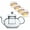 20oz Teapot with Cups, variant on PTSPLLMY Glass Teapot Stovetop Safe,Clear Teapot with Removable Infuser 20.3 oz,Loose Leaf and Blooming Tea Maker