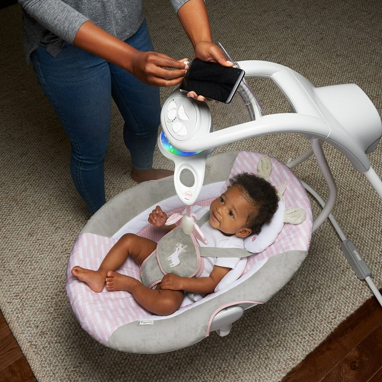 Ingenuity - Espreguiçadeira vibratória para bebé com melodia FLORA THE  UNICORN