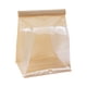thumbnail image 2 of Bolsas de papel kraft marrón para pan con cierre hermético | Bolsas termosellables portátiles para alimentos con ventana transparente | Bolsas reutilizables para guardar snacks, galletas, hierbas,, 2 of 6