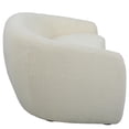 thumbnail image 6 of Uttermost Capra Contemporary Fabric and Wood Art Deco Sofa in White, 6 of 7
