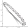 thumbnail image 3 of Sterling Shimmer QB1071 Sterling Silver Rhodium-Plated CZ Hinged Bangle, 3 of 4