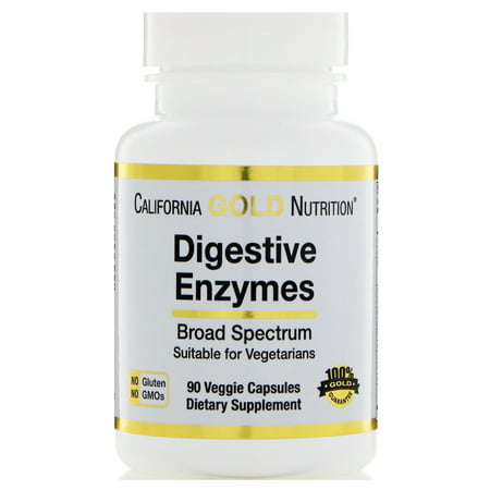 California Gold Nutrition  Digestive Enzymes  Broad Spectrum  90 Veggie (Best Broad Spectrum Digestive Enzymes)