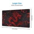 thumbnail image 2 of Xecao Red Dragon On Black for Waterproof Mouse Pad - Extended Contour Mouse Mat, Large Gaming Mousepad Laptop Keyboard Mat with Non-Slip Rubber Base, 2 of 8