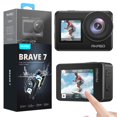 thumbnail image 1 of Akaso Brave 7 4K30Fps 20Mp Wifi Cámara De Acción Con Pantalla Táctil Ipx8 Cámara Impermeable De 33 Pies Eis 2.0 Zoom Soporte Micrófono Externo Control De Voz Con 2 Baterías De 1350Mah Cámara Vlog, 1 of 1