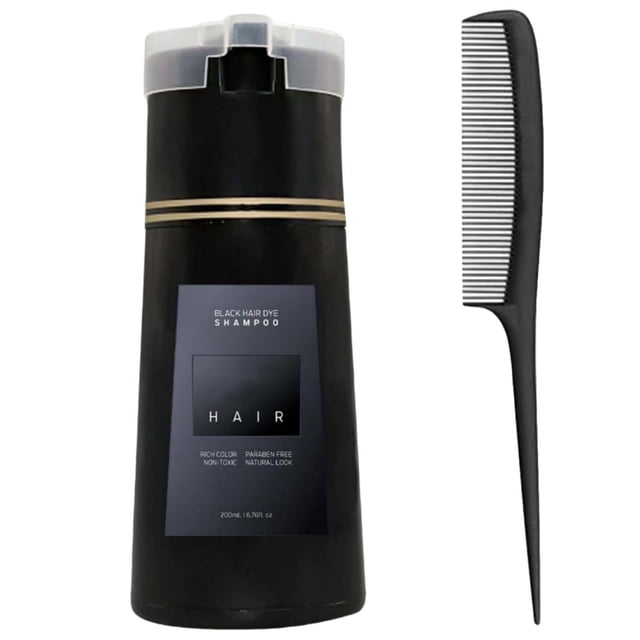 Maojin Champú Champú para el cabello Champú colorante Champú Suave y de color rápido Teñido no irritante (negro/marrón/marrón claro/morado/rojo) 200 ml(Buy 2 Save 10%)