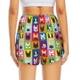 thumbnail image 4 of Uemuo Colorful Bulldog Pattern Women's Athletic Shorts High Waisted Running Shorts with Liner Pockets Gym Elastic Workout Shorts-X-Large, 4 of 9