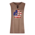thumbnail image 5 of Summer Saving Wycnly Womens Tank Tops Casual Plus Size Independence Day Patriotic Tunic Vest Tops Summer Fashion Dog Paw Flag Print V-Neck Sleeveless Shirts Blouse Khaki XL, 5 of 7