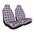 thumbnail image 2 of Honeii Heart Check Plaid for Car Seat Covers Full Set, Seat Covers for Cars, Car Seat Protector Waterproof, Leather Car Seat Cushion-2 PCS, 2 of 9