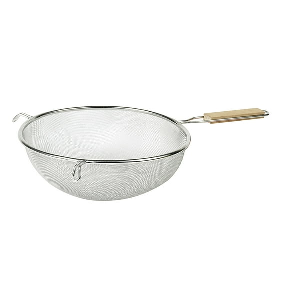 IMUSA 6in Stainless Steel Strainer with Wood Handle