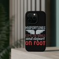 thumbnail image 4 of DistinctInk Tough Case for Apple iPhone 13 Pro MAX (6.7" Screen), Compatible with MagSafe Charging - Misfortunes Come On Wings Depart On Foot, 4 of 6