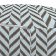 thumbnail image 3 of Aqua Pouf Cover with Zipper, Chevron Zig Zag Triangle Shapes with Sketchy Lines Image Print, Soft Decorative Fabric Unstuffed Case, 30" W X 17.3" L, Sky Blue and Brown, by Ambesonne, 3 of 5