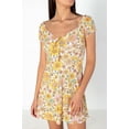 thumbnail image 3 of Pastel Garden Puff Sleeve Dress - Floral Summer Mini Dress, 3 of 4