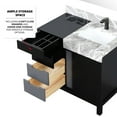 thumbnail image 4 of 34 in. High Black+Grey Bath Vanity | Features Marble Top and Gun Metal Faucet | Ensure Long - term Use with Resistant Surface, 4 of 6