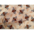 thumbnail image 5 of oneOone Cotton Poplin Tan Fabric Floral & Bee Sewing Material Print Fabric By The Yard 42 Inch Wide, 5 of 6