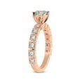 thumbnail image 4 of 1 Carat IGI Certified Princess Shape Lab Grown Diamond Engagement Ring | 14K Rose Gold |Cheryl Side Stone Diamond Ring | FG-VS1-VS2 Quality Friendly Diamonds, 4 of 5