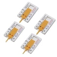 thumbnail image 1 of Generic 4pcs Yellow Tire Tread Depth Gauge Set Plastic Portable Calibrated, 1 of 6