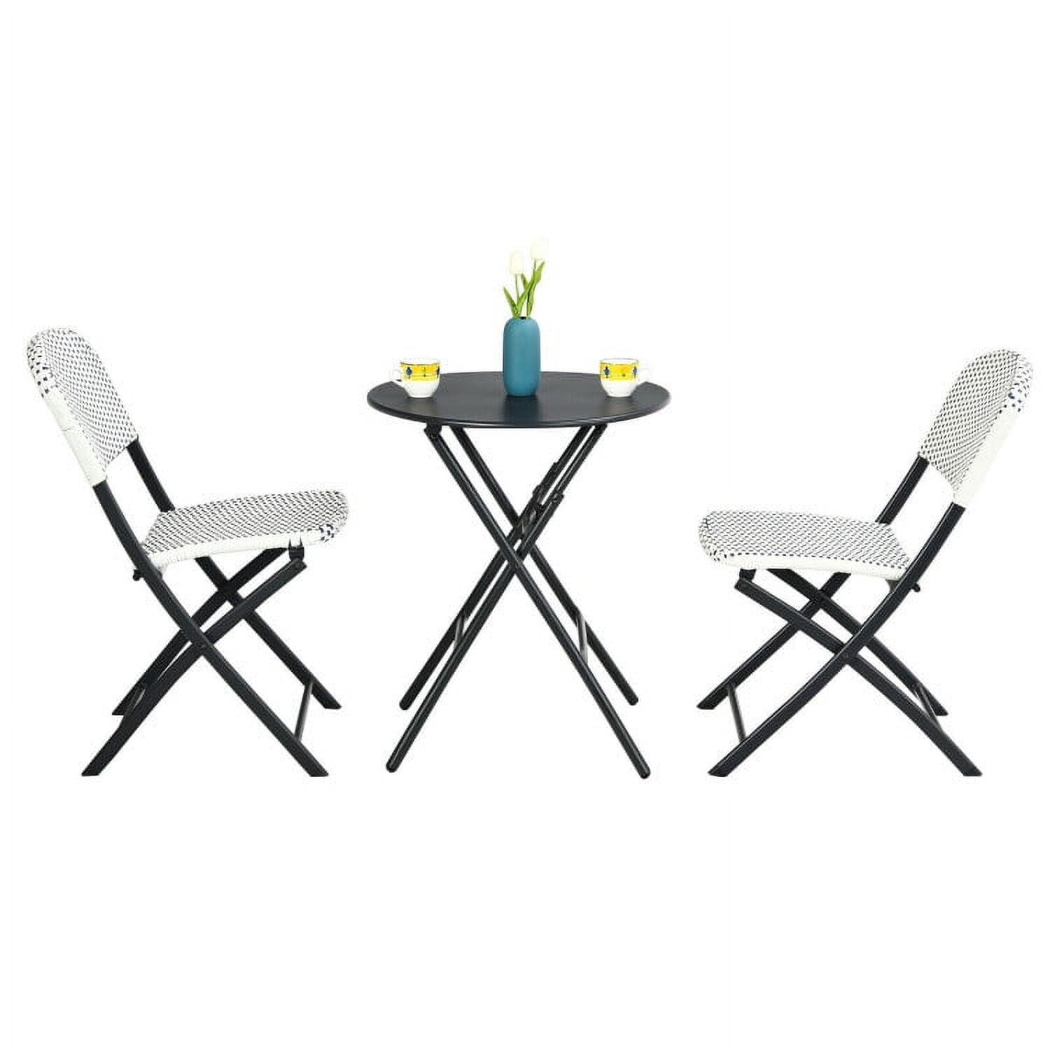 Aimee Lii 3 Pieces Patio Rattan Bistro Set with Round Dining Table, Outdoor Patio Furniture Sets Aimee Lii 3 Pieces Patio Rattan Bistro Set with Round Dining Table, Outdoor Patio Furniture Sets