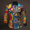 thumbnail image 1 of Camisas de manga larga con estampado de cachemira de la antigua Babilonia con estampado 3D, tótem espiritual hinduista, camisas de oficina con gráficos para hombres, blusas, tops, 1 of 6