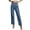 Blue, variant on JIKNTTR Women Sweatpant Jeans Vintage Baggy Pleated Wide Leg Wash Draping Denim Straight Pants Comfortable Denim Pants