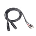 thumbnail image 4 of Cateissary Cable de Audio Coaxial Dual RCA a 2 xlr macho, adaptador de enchufe hembra, profesional, plateado Juegos de teclado y mouse para computadora, 4 of 6