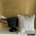 thumbnail image 5 of The HomeCentric Decorative Throw Pillow covers Silver & Gold 26"x26" (65x65 cm) Velvet Textured, Sequins, Hand Embroidery Pillowcases For Sofa Chouch, Hotels, living, Bed Room, Abstract - Aurum Shine, 5 of 11