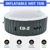 CO-Z Inflatable Hot Tub Outdoor Spa 2-4 Adults, 6ft, Gray, 120 Jets, 211 Gallons