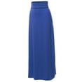 thumbnail image 2 of A2Y Women's Basic Foldable High Waist Floor Length Maxi Skirts Sapphire XL, 2 of 5