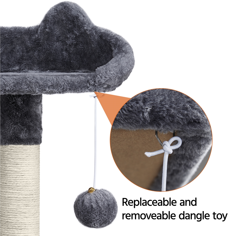 Alden Design 64.5in Multi-Level Cat Tree Tower Dark Gray photo 5