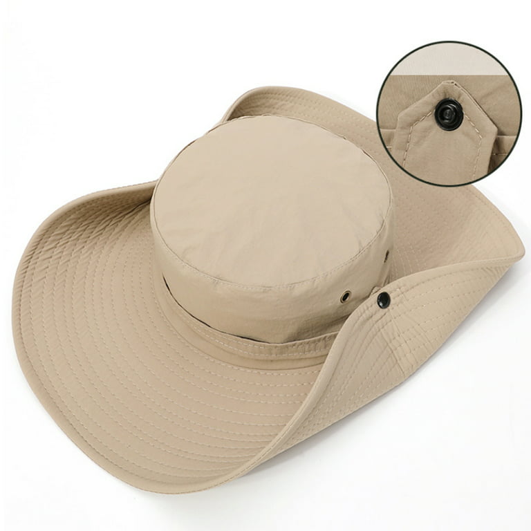 leotruny Super Wide Brim Bucket Hat UPF50+ Waterproof Sun Hat for Fishing  Hiking Camping (C03-Khaki) : : Sports, Fitness & Outdoors
