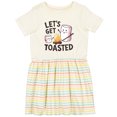 thumbnail image 3 of Inktastic Let's Get Toasted Marshmallows Girls Toddler Dress, 3 of 5