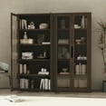 thumbnail image 5 of Rivington Modern Bookcase Cabinet in Walnut (5-Shelf) - Set of 2, 5 of 12