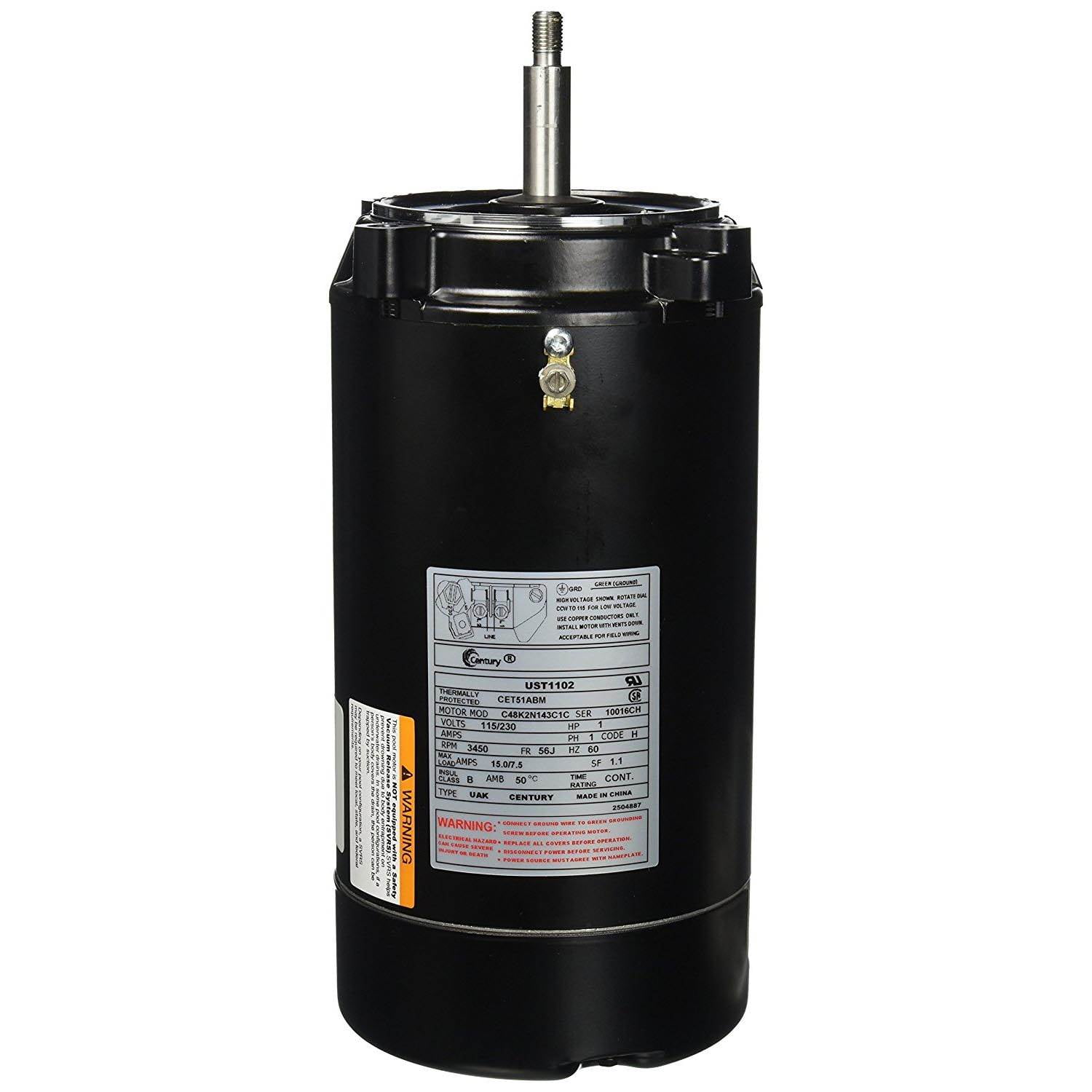 A.O. Smith UST1102 1 HP Hayward 56J Pool/Spa C-Flange Motor Replacement Part