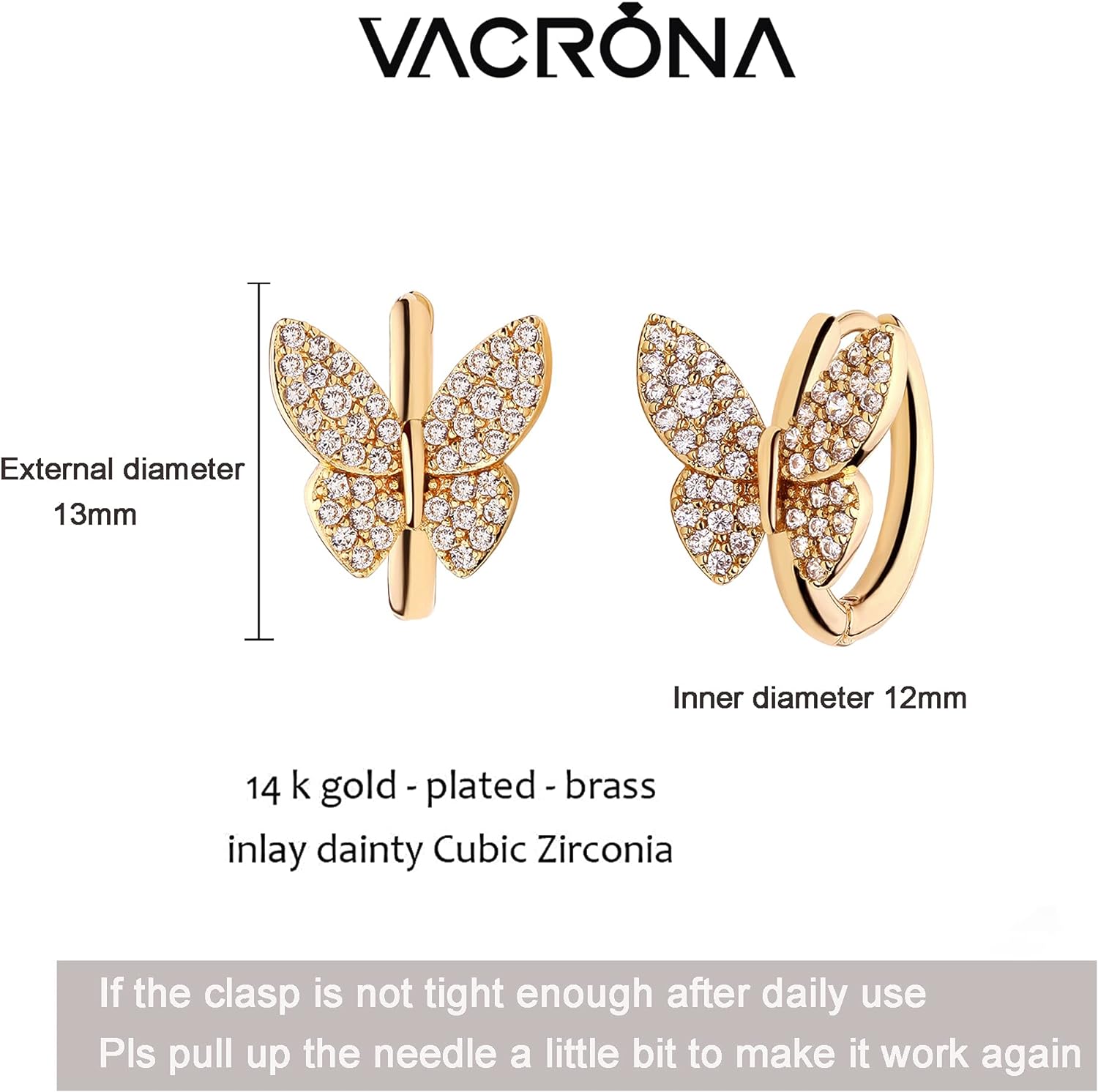 14k Gold Plated Tiny Earrings Small Huggie Hoop Earrings Simple ...