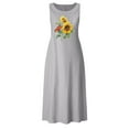thumbnail image 4 of Wycnly Summer Dresses for Women Beach Vintage Cotton Linen Plus Size Swing Tank Maxi Dresses 2025 Sleeveless Crewneck Sunflower Print Long Formal Dress Gray l, 4 of 4