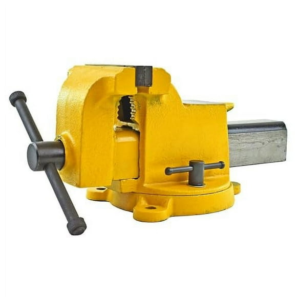 Yost Vises 908-HV 8-Inch High-Visibility All Steel Utility Combination Pipe and Bench Vise with 360-Degree Swivel Base