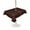 Brown, variant on Solid Brown Round Outdoor Tablecloth, Waterproof Table Cloth Cover with Umbrella Hole and Zipper, Vintage Minimalism Abstract Denim Pattern Table Protector for Patio Party Picnic 54" Round