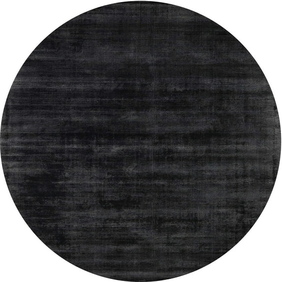 Ahgly Company Indoor Round Contemporary Mid Gray Abstract Area Rugs, 7' Round