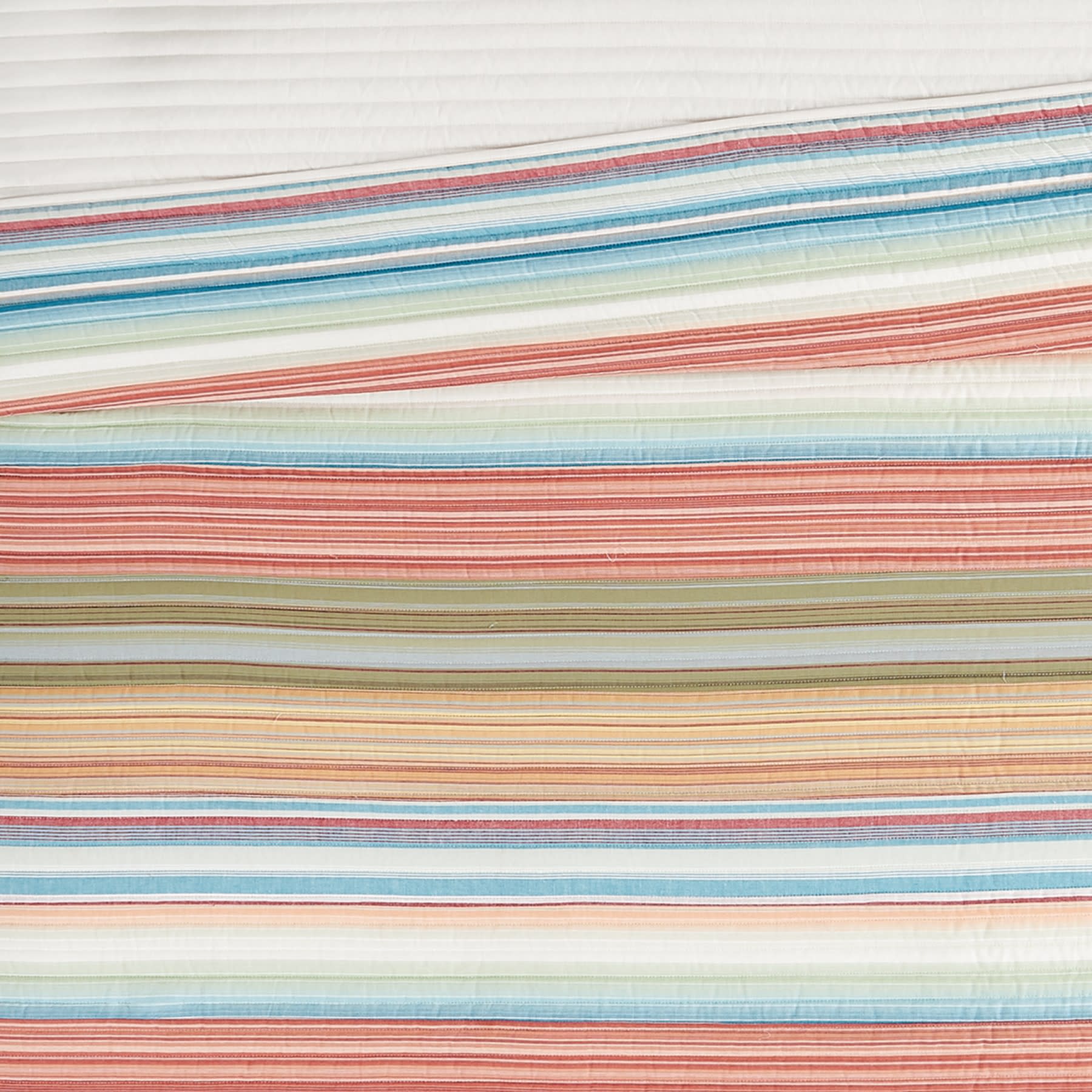 Oceanfront Resort Palm Beach Yarn Dye Stripe 3 Piece King Quilt Set, Coastal and Nautical Themed, Oeko-TEX Certified Confidence