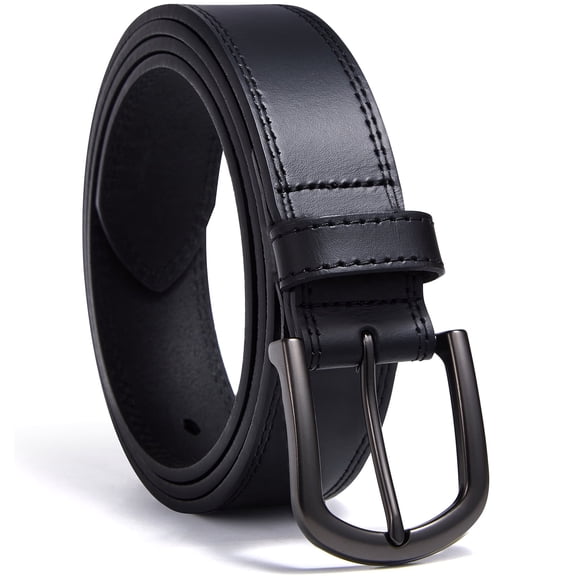 Fianmy Men's Full Grain Leather Belt for Jeans, 1.5" Handmade Casual Leather Belts for Men with Gift Box