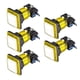 thumbnail image 4 of Uxcell Juego Botón Pulsador Cuadrado 12V LED Iluminado Interruptor de Botón con Microinterruptor para Videojuegos Arcade Blanco Amarillo 5pcs, 4 of 5