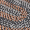 thumbnail image 3 of Colonial Mills 3' x 5' Black and Orange Handmade Braided Oval Area Throw Rug, 3 of 3