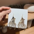 thumbnail image 3 of Dengmore Earrings Good Luck Golden Fish Earrings Hollow Hook Drop Dangle Woman Gift, 3 of 5
