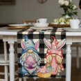 thumbnail image 5 of Binwennn Décorations de Mariage Automne Table d'Entrée Lavée Chemin de Table de Pâques Lin Imprimé Lapin Nappe pour la Maison Décoration de Table pour Fête des Fêtes Nappe Tapis I, 5 of 5