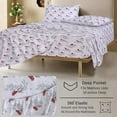 thumbnail image 6 of Flannel Sheets California King Size - 100% Cotton Brushed Cal King Bed Sheets Set - Deep Pockets 14 Inches - All Seasons Breathable & Extra Soft - Warm & Cozy, 4 Piece, Cardinal, 6 of 8