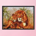 thumbnail image 3 of Kits de punto de cruz DIY Familia de leones 14CT Costura estampada 44 X 33 cm (D425) Tmvgtek Oficina Multiescena Multifunción, 3 of 9