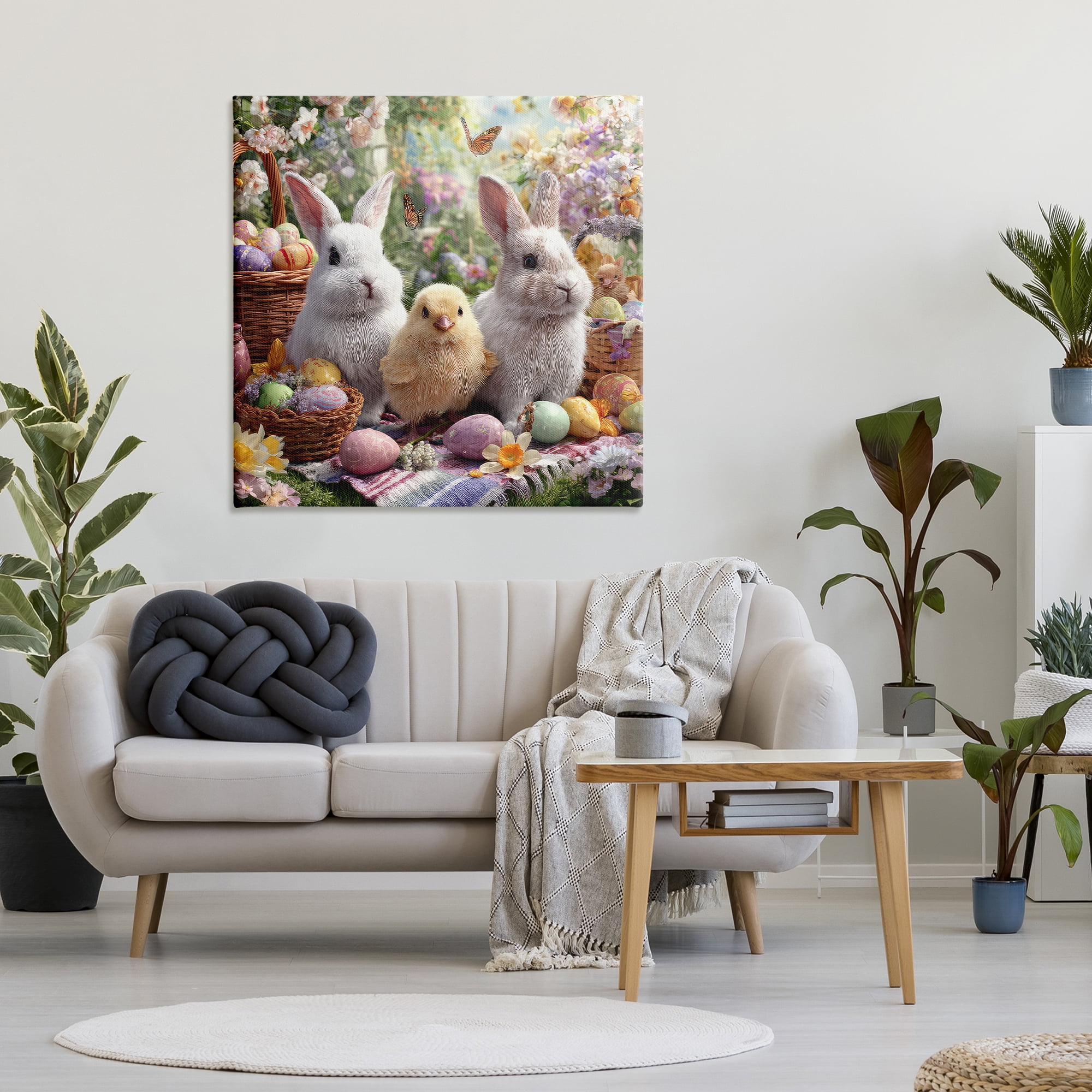 Stupell Industries Easter Animals & Eggs Canvas Wall Art, design by The Wands Want